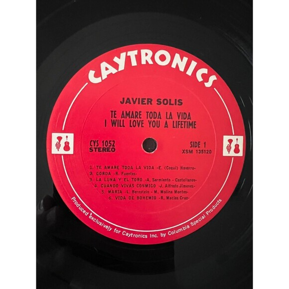Javier Solis Te Amare Toda La Vida I Will Love You A Lifetime LP Caytronics VG - Picture 5 of 7